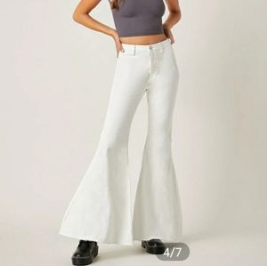 Flare White Jeans